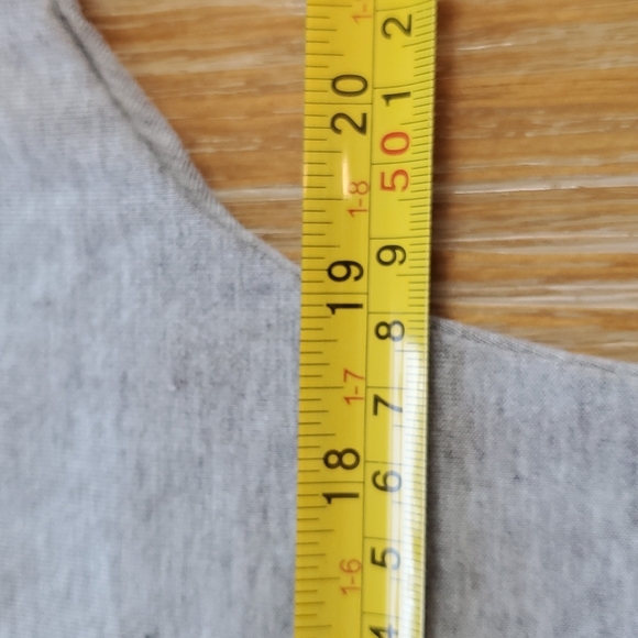 Lace Collar gray comfy short-sleeve Tee shirt HS S - Picture 6 of 7